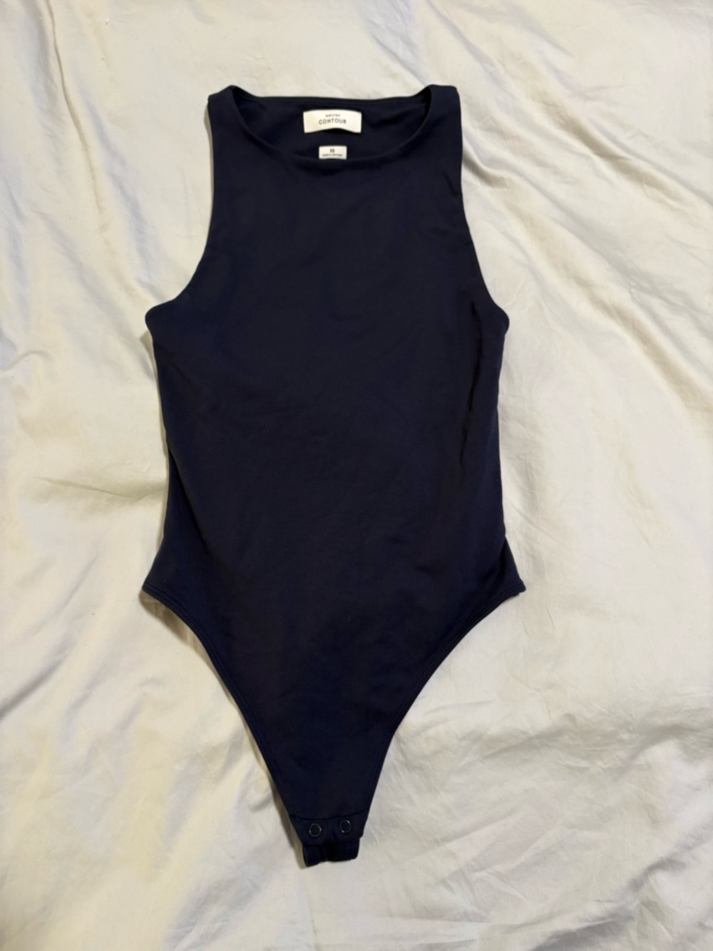 Navy Sleeveless Babaton Bodysuit